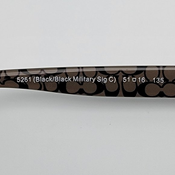 Coach HC6062 Darcy 5261 Black Military Sig C Eyeglasses Frame w/ Case 51-16-135 main image 9